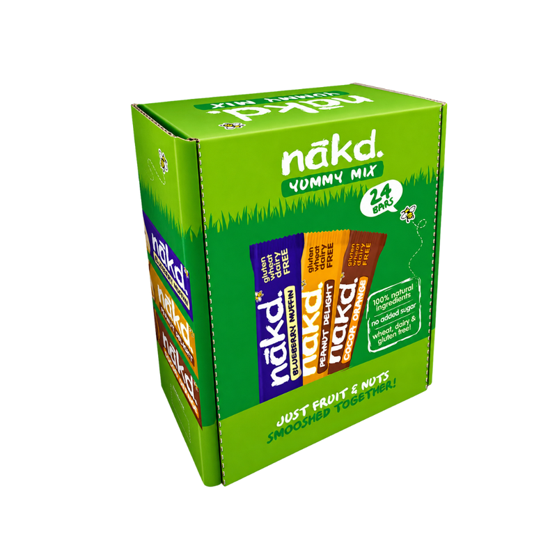 Nakd Yummy Mix Variety Pack 35g bars - Case of 24 [Best Before: 31/08/2026]