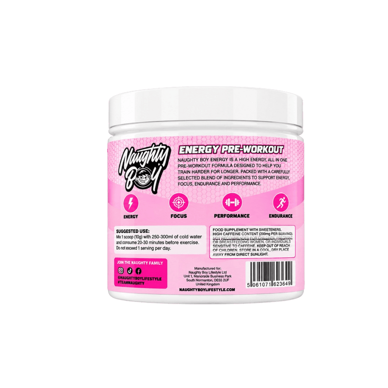 Naughty Boy Pre-Workout Pink Lemonade - 15 Servings