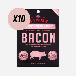 Kings Diamond Edition Bacon Jerky 45g - Bundle of 10 packs [Best Before: 30/11/2025]