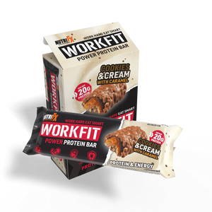 NutriFX Workfit Power Protein bar Cookies & Cream flavour (4 x 60g multipack) [Best Before: 20/08/2025]