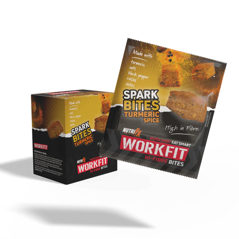 NutriFX Workfit Turmeric Spice Spark Bites (5 x 50g multipack) [Best Before: 03/12/2025]