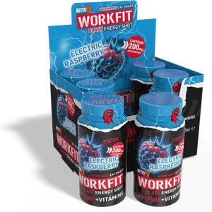 NutriFX Workfit Electric Raspberry Blast Energy Shot (6 x 60ml multipack) [Best Before: 30/10/2025]