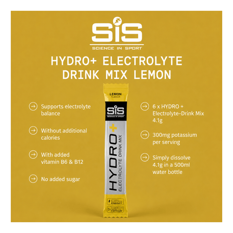 SIS Hydro+ Electrolyte Powder Lemon 6 Sachets