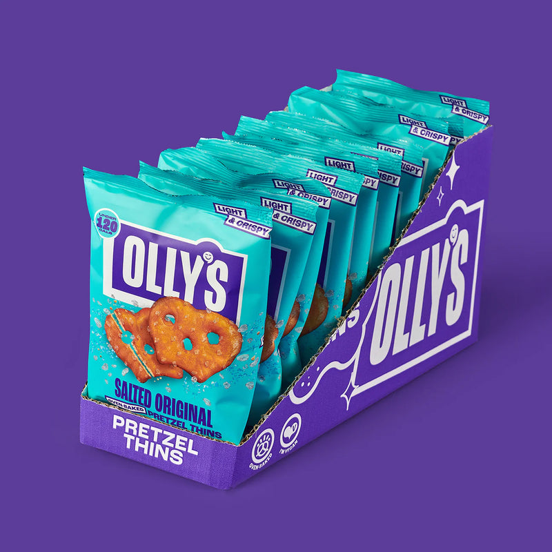 Olly's Salted Original Pretzel Thins 35g - Case of 10 [Best Before: 05/05/2026]