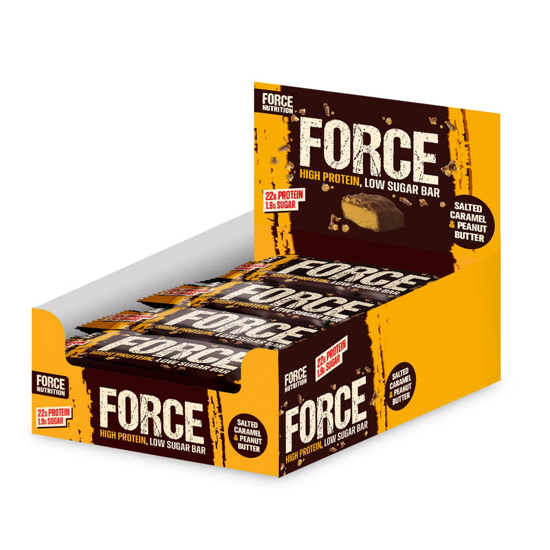 Force Nutrition Salted Caramel & Peanut Butter Protein Bar 65g - Case of 12 [Best Before: 30/11/2025]
