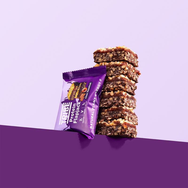 Tribe Choc Hazelnut Protein Flapjacks (3 x 38g Multipack) [Best Before: 03/08/2025]