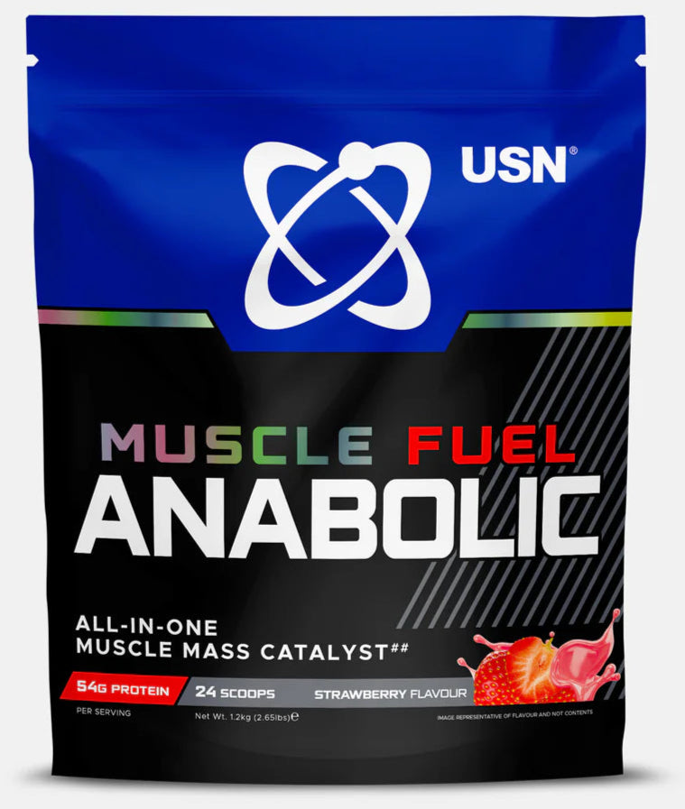 USN Anabolic Strawberry flavour Muscle Fuel 1.2kg [Best Before: 27/07/2025]