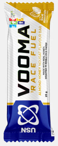 USN Vooma Race Fuel Energy bars Almond Honey Nougat flavour 25g - Case of 30 [Best Before: 30/06/2025]