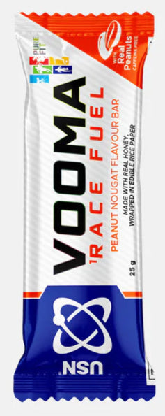 USN Vooma Race Fuel Energy bars Peanut Nougat flavour 25g - Case of 30 [Best Before: 30/06/2025]