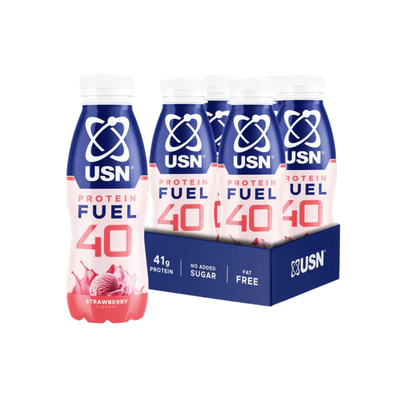 USN Protein Fuel 40 Ready-to-Drink Strawberry Flavour 500ml - Case of 6