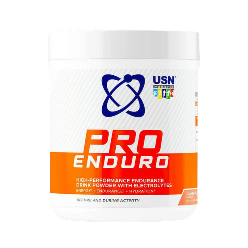 USN Purefit Pro Enduro Energy & Endurance Drink Powder Canned Peach Flavour 400g [Best Before: 27/04/2026]