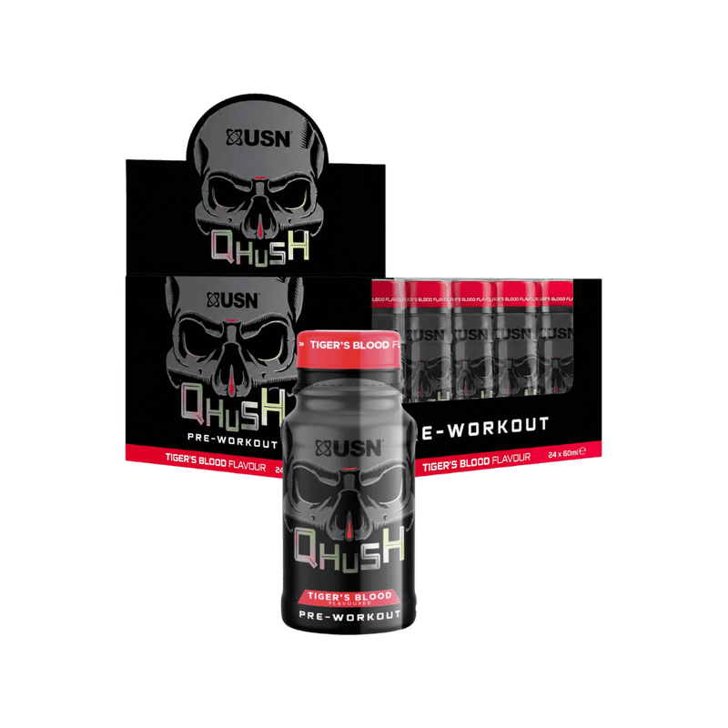 USN QHUSH Tigers Blood Pre-Workout Shot 60ml - Case of 24 [Best Before: 09/12/2025]