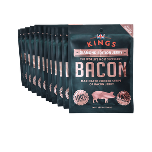 Kings Diamond Edition Bacon Jerky 45g - Bundle of 10 packs [Best Before: 30/11/2025]