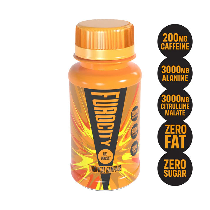 Furocity Pre-Workout Shot Tropical Thunder 60ml - Case of 12 Shots [Best Before: 13/03/2026]