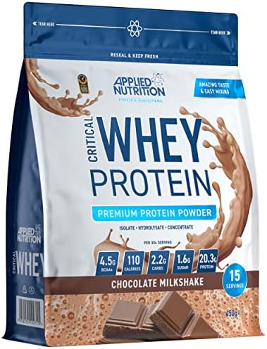 Applied Nutrition Chocolate Milkshake Flavour Critical Whey Protein Powder 450g