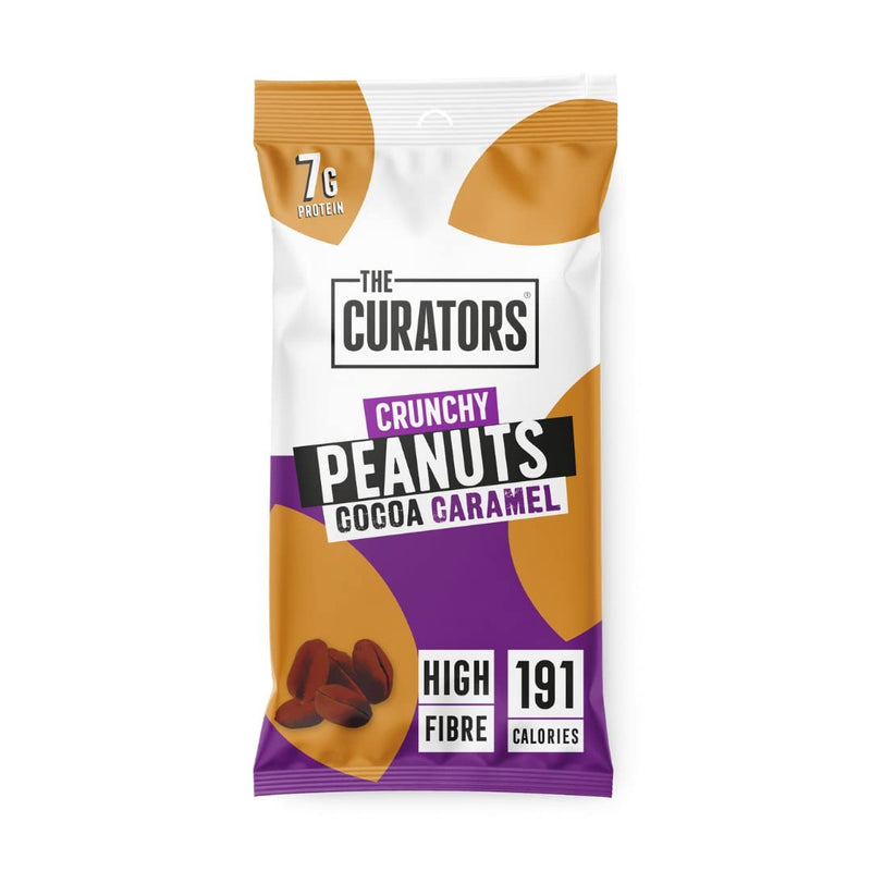 The Curators Crunchy Cocoa Caramel Peanuts 35g  - Case of 12 [Best Before: 24/02/2025]