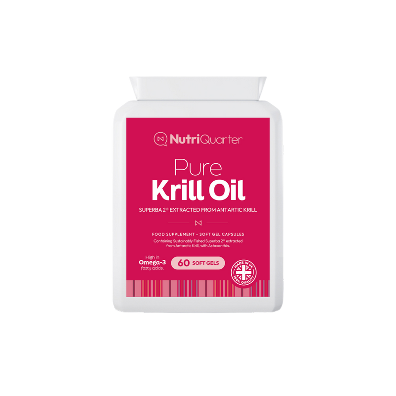 NutriQuarter Pure Krill Oil (Superba 2) Soft Gels (60 Soft Gels)