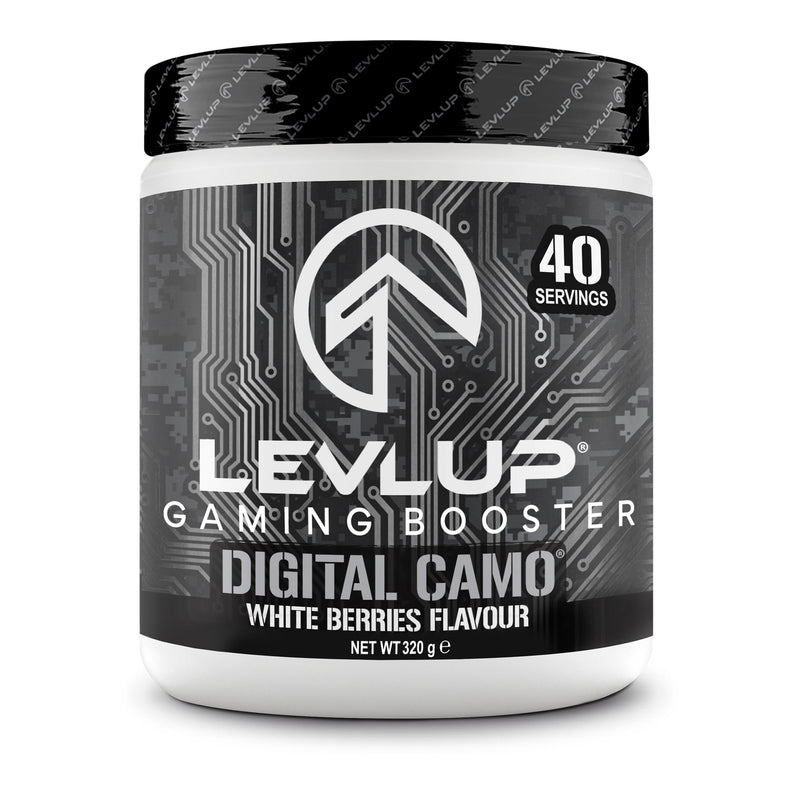 LevlUp Digital Camo White Berries Flavour Gaming Booster 320g [Best Before: 31/10/2025]