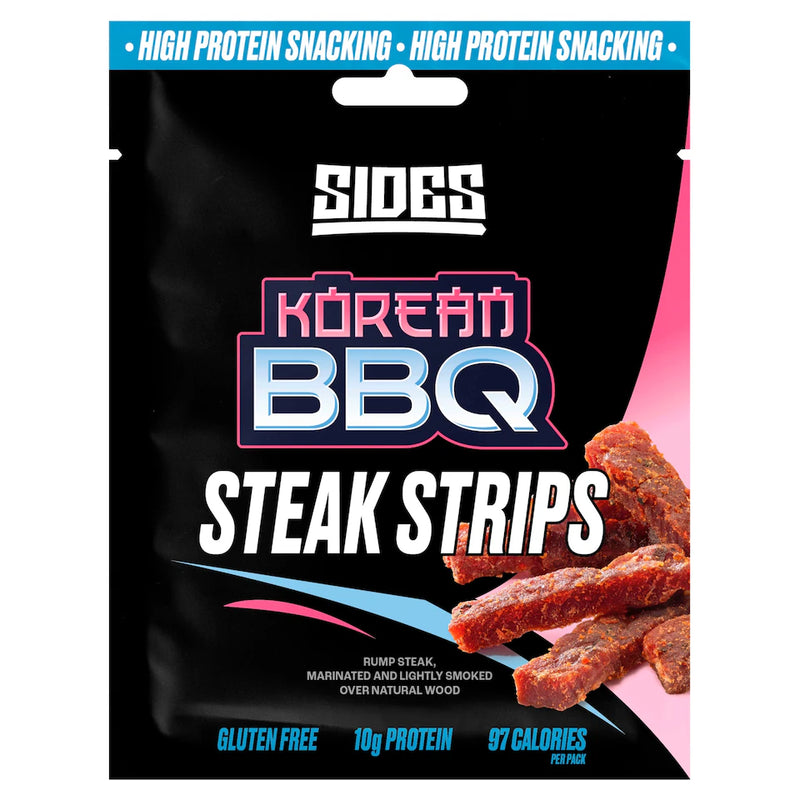 Sides Korean BBQ Flavour Beef Steak Strips 35g - Case of 16 [Best Before: 15/04/2026]