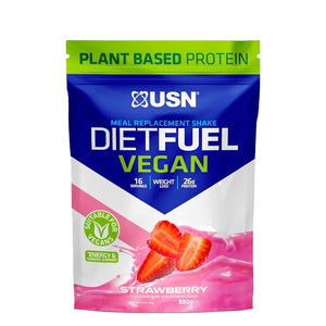 USN Diet Fuel Vegan Strawberry Meal Replacement High Protein Powder 880g [Best Before: 01/03/2026]
