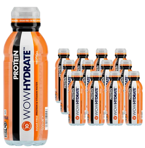 Wow Hydrate Tropical Sugar Free Protein & Vitamin Water 500ml - Case of 12 [Best Before: 31/10/2025]