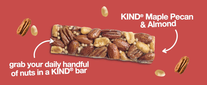 KIND Maple Pecan Almond Nut Bar 40g - Case of 12 [Best Before: 18/10/2025]