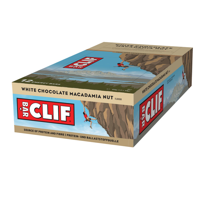 Clif White Chocolate Macadamia Nut flavour Energy bar 68g  - Case of 12 [Best Before: 12/04/2026]