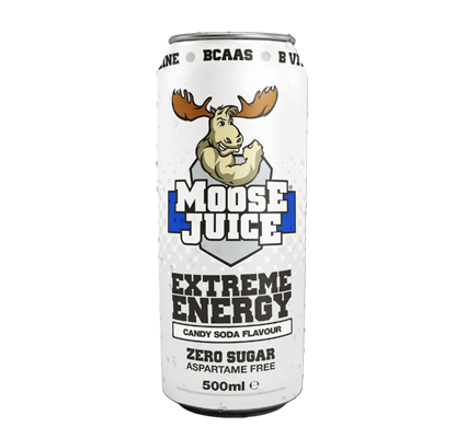 Muscle Moose Candy Soda Flavour Extreme Energy Moose Juice 500ml - Case of 12 [Best Before: 31/12/2024]