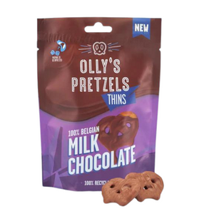 Olly's Milk Chocolate Coated Pretzel Thins 90g [Best Before: 29/04/2025]