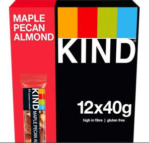 KIND Maple Pecan Almond Nut Bar 40g - Case of 12 [Best Before: 18/10/2025]